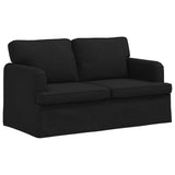 Sofa Black 144 x 80 x 85 cm Fabric - Front View