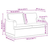 Sofa Black 144 x 80 x 85 cm Fabric