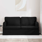 Sofa Black 142 x 80 x 85 cm Fabric - Side View