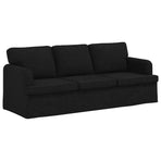 Sofa Black 201 x 80 x 85 cm Fabric