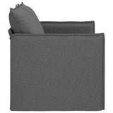 Sofa Dark Grey 136 x 82 x 85 cm Fabric - 45-Degree Angle