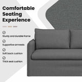 Sofa Dark Grey 156 x 82 x 85 cm Fabric