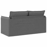 Sofa Dark Grey 156 x 82 x 85 cm Fabric - Rear View