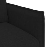 Sofa Black 156 x 82 x 85 cm Fabric - Close-Up Angle