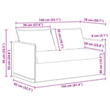 Sofa Black 156 x 82 x 85 cm Fabric
