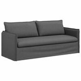 Sofa Dark Grey 196 x 82 x 85 cm Fabric - Front View