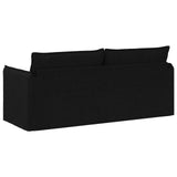 Sofa Black 196 x 82 x 85 cm Fabric - Rear View