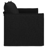 Sofa Black 196 x 82 x 85 cm Fabric - 45-Degree Angle