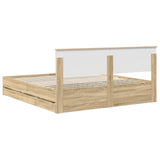 Bed Frame with Drawer Sonoma Oak 180 x 200 cm Engineered Wood - Extra Image