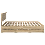 Bed Frame with Drawer Sonoma Oak 180 x 200 cm Engineered Wood - Extra Image