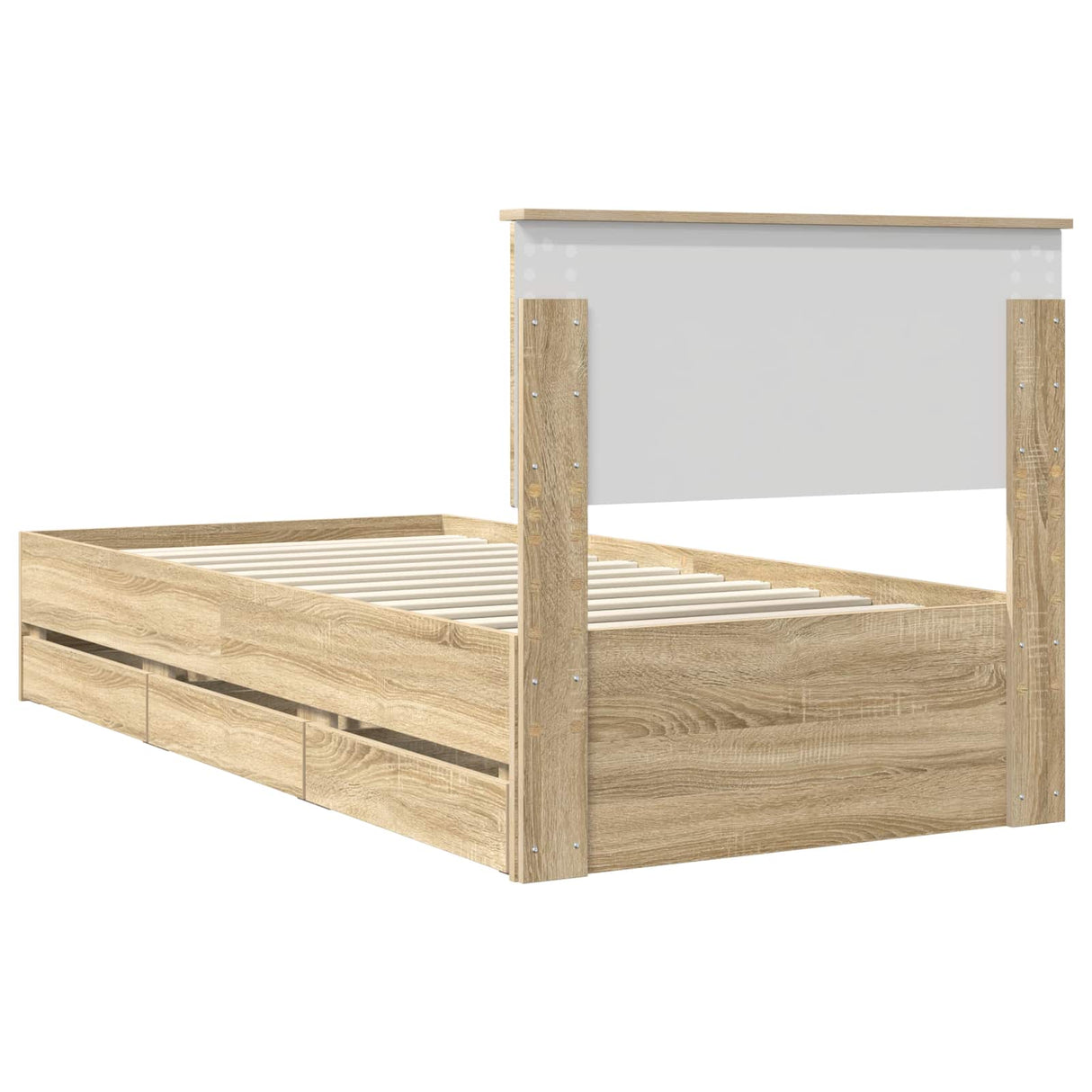 Bed Frame with Drawer Sonoma Oak 90 x 190 cm Engineered Wood