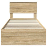 Bed Frame with Drawer Sonoma Oak 90 x 190 cm Engineered Wood