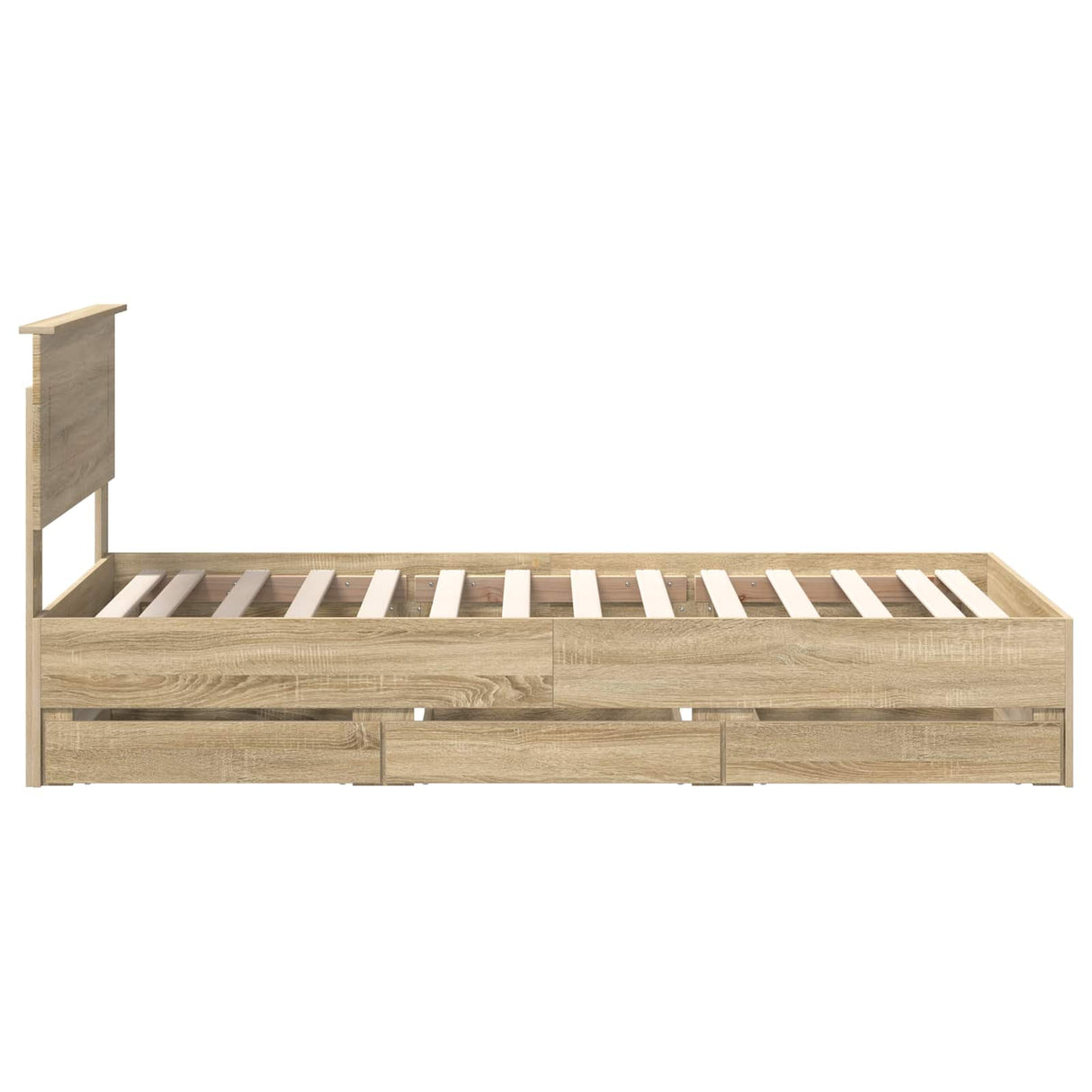 Bed Frame with Drawer Sonoma Oak 90 x 190 cm Engineered Wood