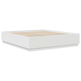 Bed Frame with Headboard White 180 x 200 cm Engineered Wood - Rear View