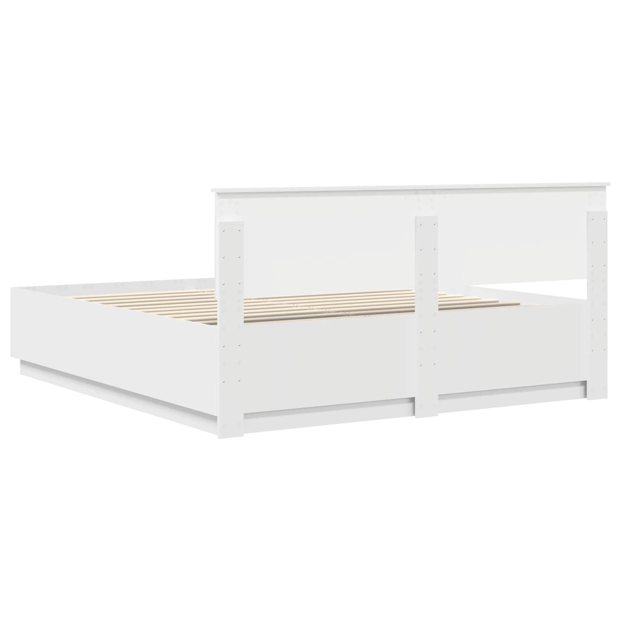 Bed Frame with Headboard White 180 x 200 cm Engineered Wood