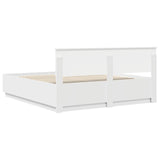 Bed Frame with Headboard White 180 x 200 cm Engineered Wood - Extra Image