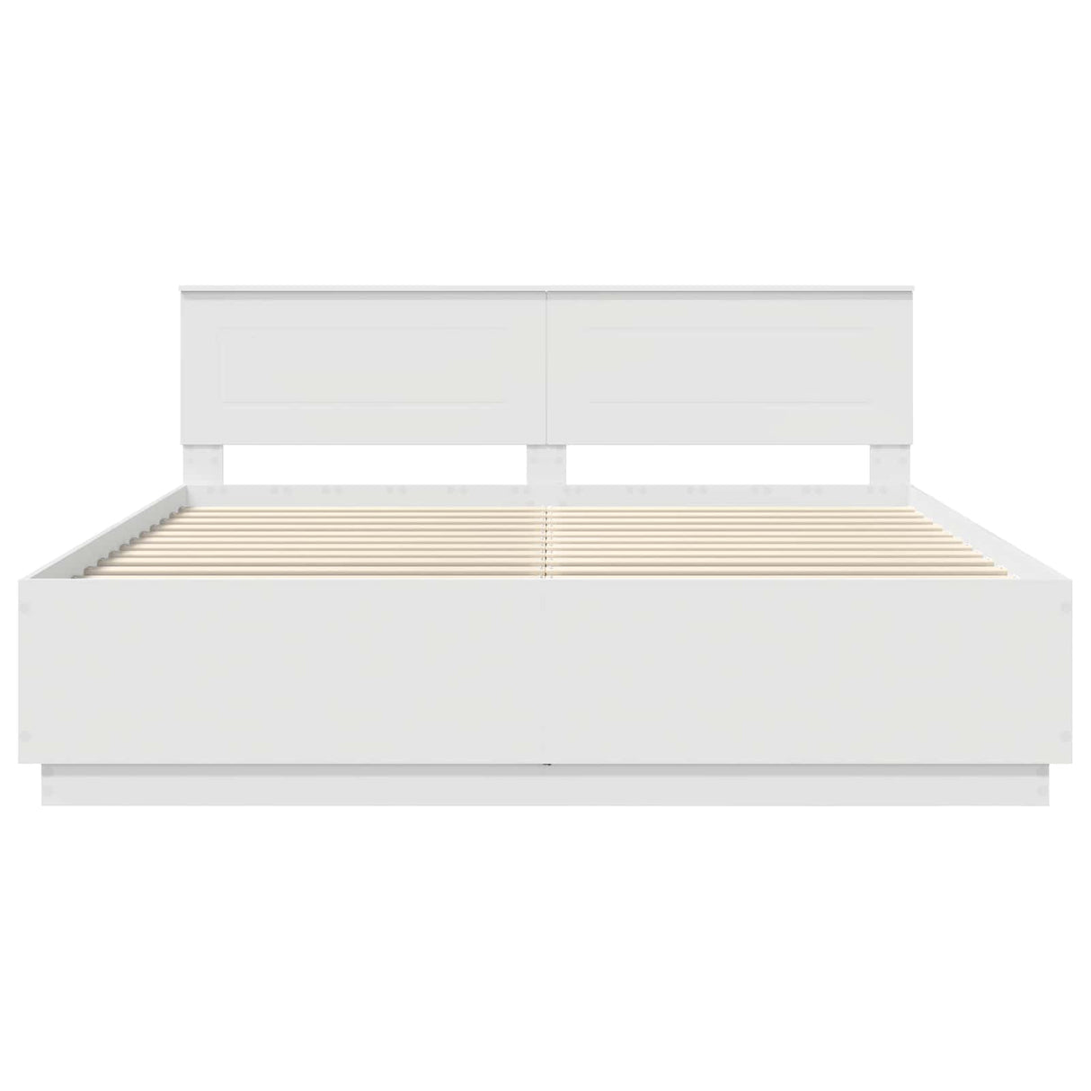 Bed Frame with Headboard White 180 x 200 cm Engineered Wood