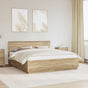 Bed Frame Sonoma Oak 180 x 200 cm Engineered Wood