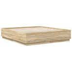 Bed Frame Sonoma Oak 180 x 200 cm Engineered Wood