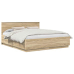 Bed Frame Sonoma Oak 180 x 200 cm Engineered Wood