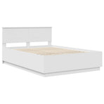 Bed Frame with Headboard White 150 x 200 cm Engineered Wood