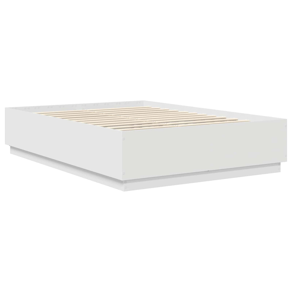 Bed Frame with Headboard White 150 x 200 cm Engineered Wood