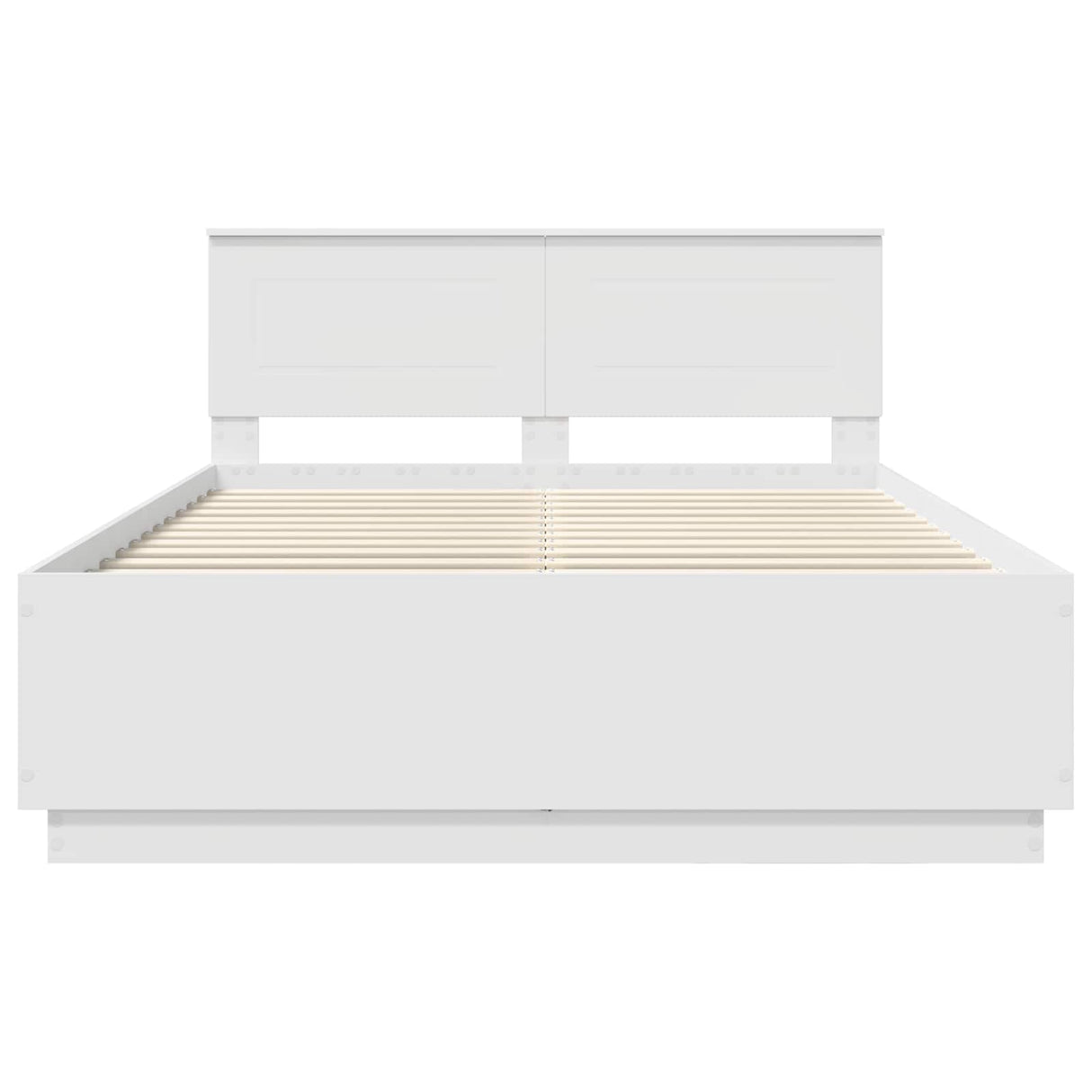 Bed Frame with Headboard White 150 x 200 cm Engineered Wood