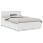 Bed Frame with Headboard White 150 x 200 cm Engineered Wood