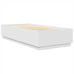 Bed Frame with Headboard White 90 x 190 cm Engineered Wood
