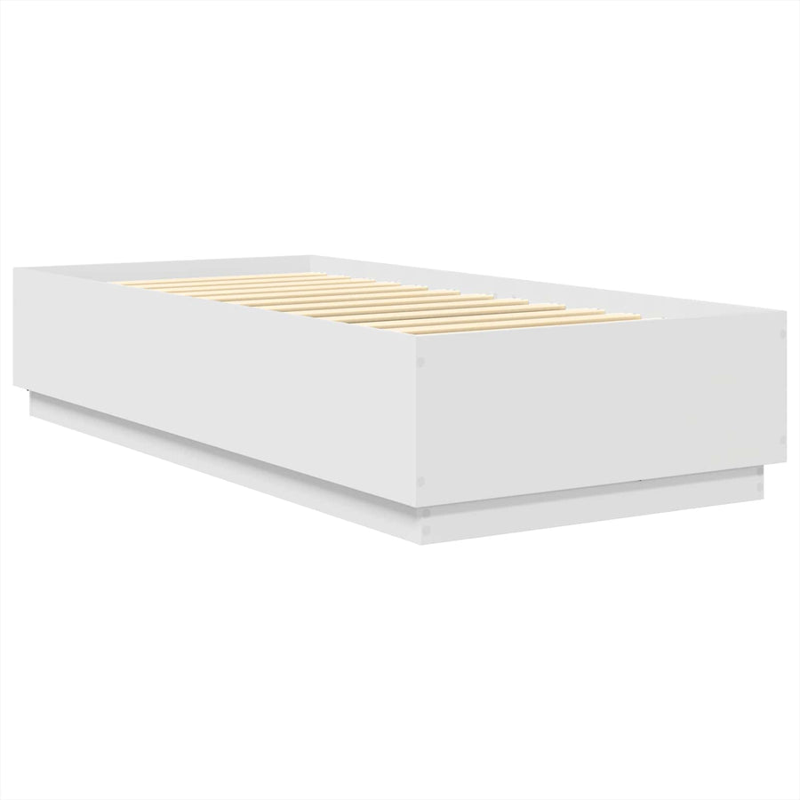 Bed Frame with Headboard White 90 x 190 cm Engineered Wood