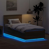 Bed Frame with Headboard Sonoma Oak 90 x 190 cm Engineered Wood - Top-Down View