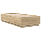 Bed Frame with Headboard Sonoma Oak 90 x 190 cm Engineered Wood