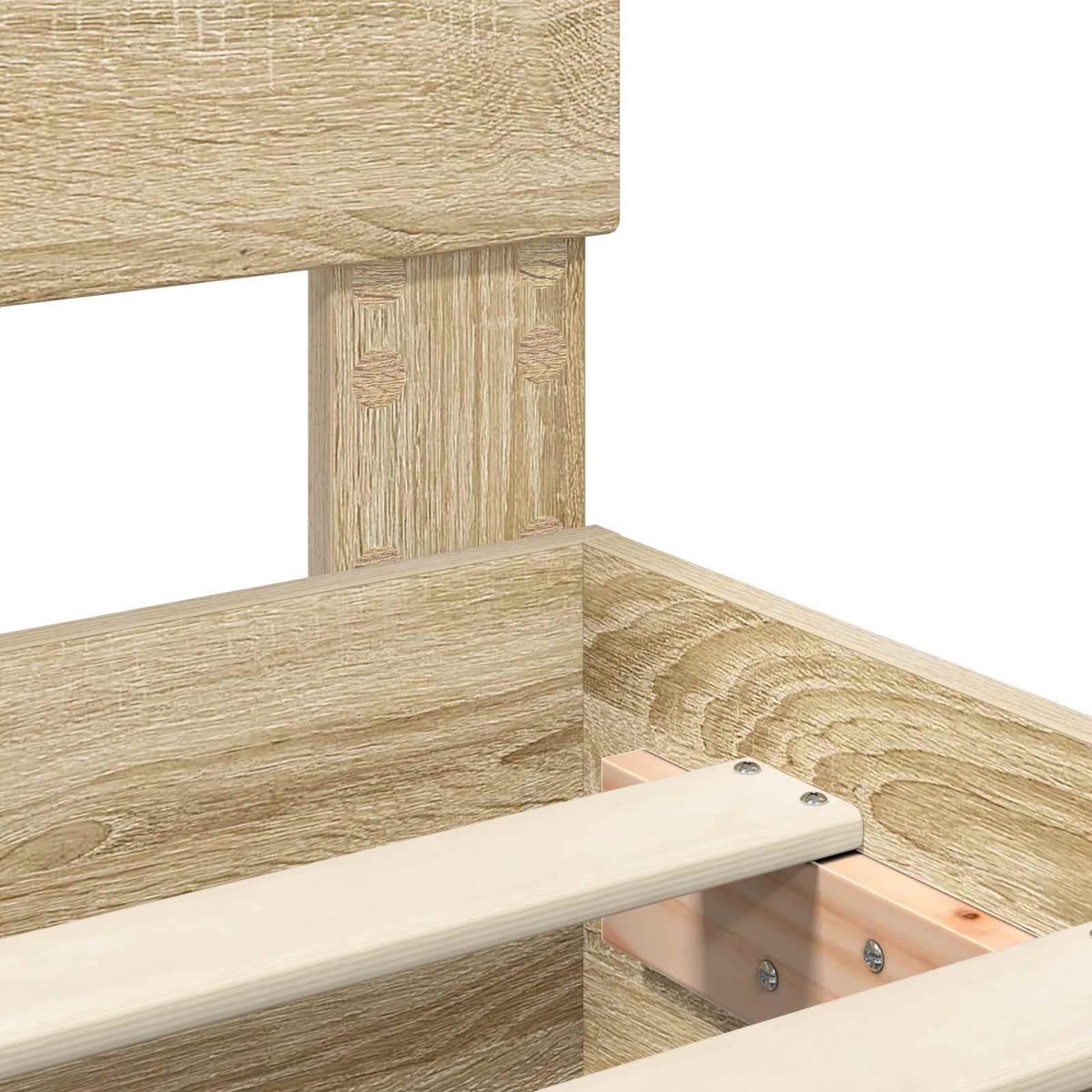 Bed Frame Sonoma Oak 135 x 190 cm Engineered Wood