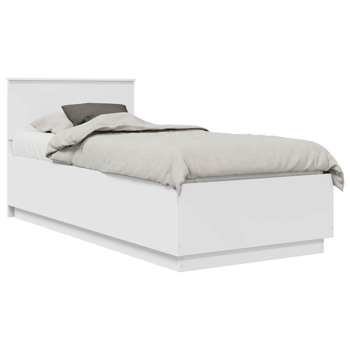 Bed Frame with Headboard White 90 x 190 cm Engineered Wood