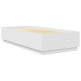 Bed Frame with Headboard White 90 x 190 cm Engineered Wood
