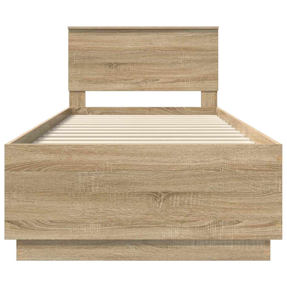 Bed Frame with Headboard Sonoma Oak 90 x 190 cm Engineered Wood