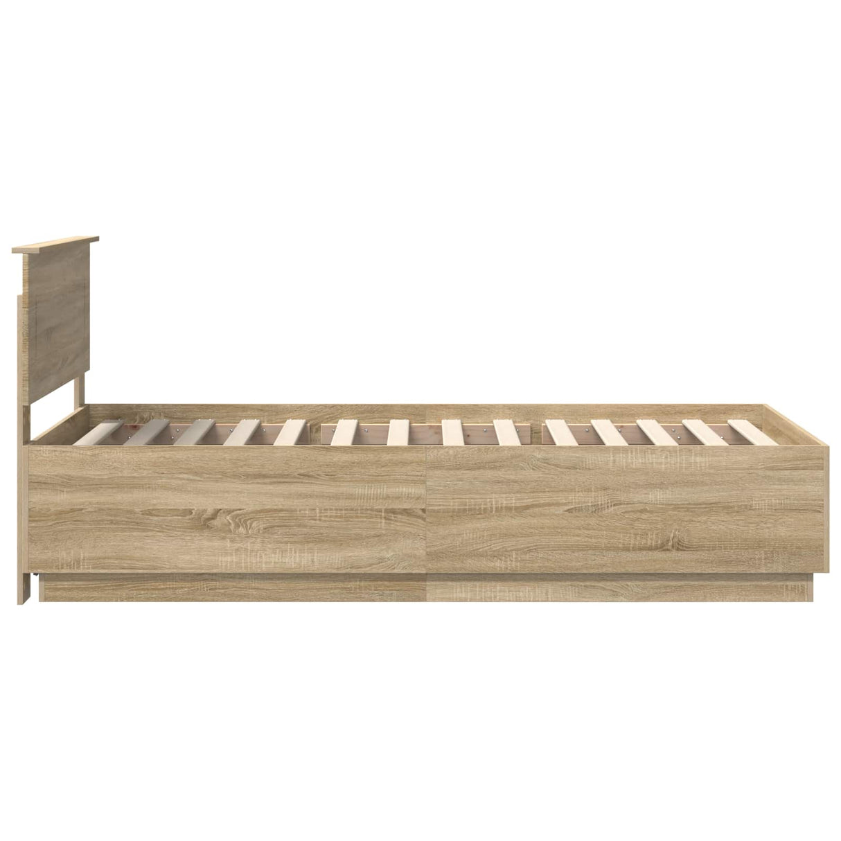 Bed Frame with Headboard Sonoma Oak 90 x 190 cm Engineered Wood