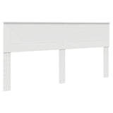Bed Frame with Shelf Manual White 180 x 200 cm Engineered Wood