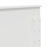 Bed Frame with Shelf Manual White 150 x 200 cm Engineered Wood - Extra Image