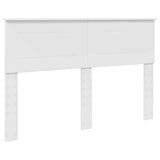 Bed Frame with Shelf Manual White 150 x 200 cm Engineered Wood - Rear View