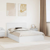 Storage Bed with Drawer White 150 x 200 cm Engineered Wood