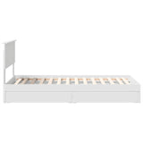 Storage Bed with Headboard White 90 x 190 cm Engineered Wood - Extra Image