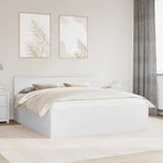 Bed Frame with Headboard White 180 x 200 cm Engineered Wood