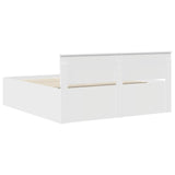 Bed Frame with Headboard White 180 x 200 cm Engineered Wood - Extra Image