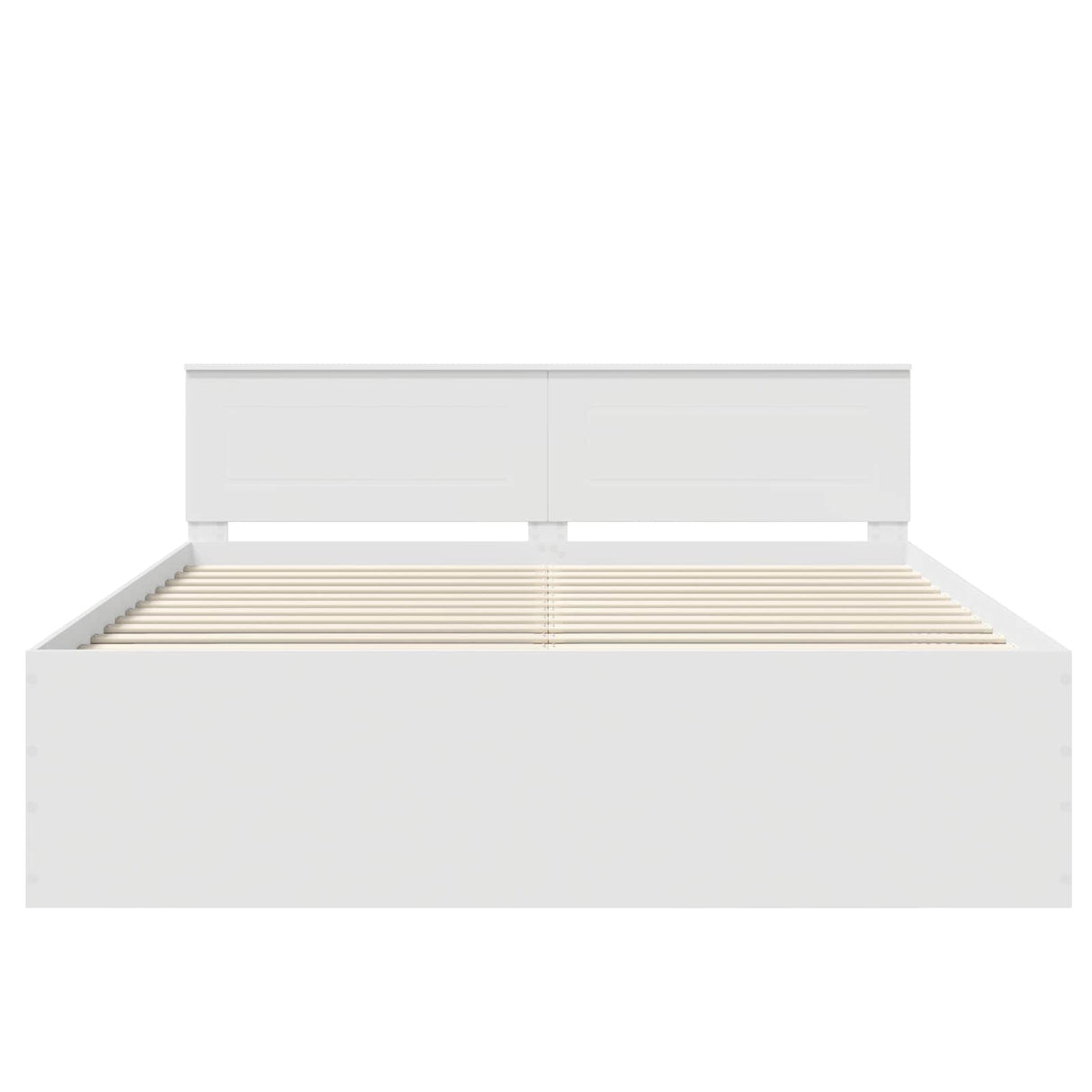 Bed Frame with Headboard White 180 x 200 cm Engineered Wood
