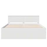 Bed Frame with Headboard White 180 x 200 cm Engineered Wood