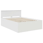 Bed Frame with Headboard White 150 x 200 cm Engineered Wood