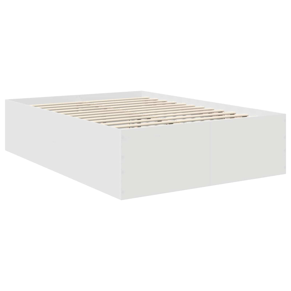 Bed Frame with Headboard White 150 x 200 cm Engineered Wood