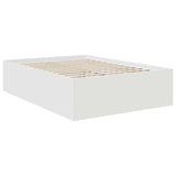 Bed Frame with Headboard White 150 x 200 cm Engineered Wood