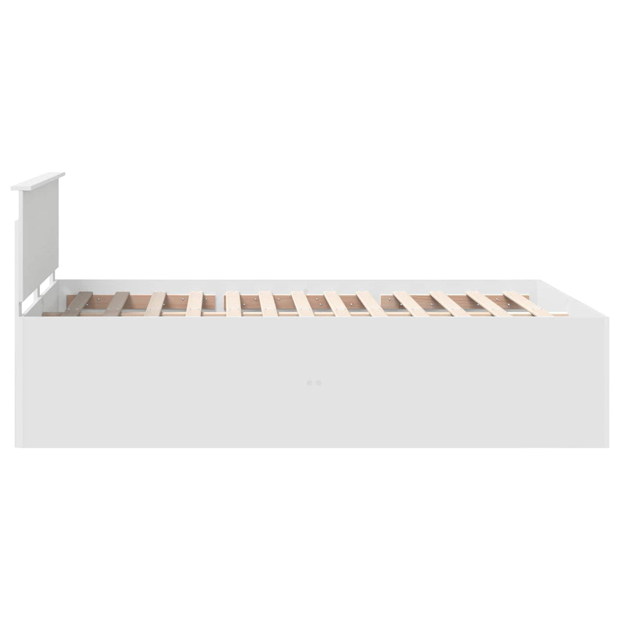 Bed Frame with Headboard White 150 x 200 cm Engineered Wood